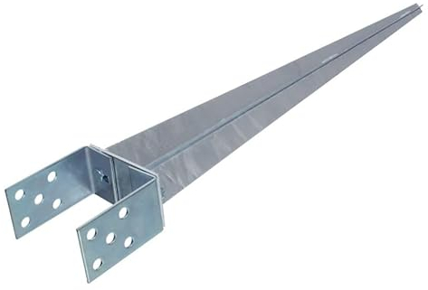 NAJDER Einschlagbodenhülse 0-120 mm / 700 mm Pfostenträger Einschlaghülse Bodenhülse Boden getrieben Feuerverzinkung Verzinkung (0-120 mm / 700 mm)
