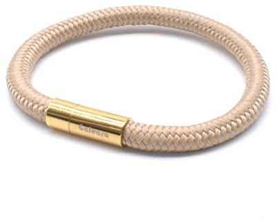 Bracciale in corda nautico intrecciata, colore: nero, da uomo e da donna, con chiusura magnetica,…
