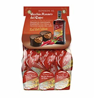 Una Confezione di BonBon al Vecchio Amaro del Capo Red Hot Edition e al Peperoncino 200gr.