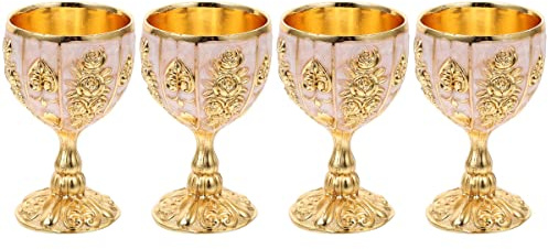 VOSAREA Calice Richard Coeur 4 Pièces Verre à Vin Européen Verre De Whisky Verre Originaux Récipient à Boire Médiéval Décor D'or Verres à Cocktails Décorations D'halloween Verres à Vin Luxe Café