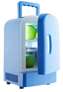 DieffematicBX Mini Frigo 4L Mini Car Fridge Travel Refrigerator Portable Powered Cool Heat Cooler and Warmer Home Office Freezer Car