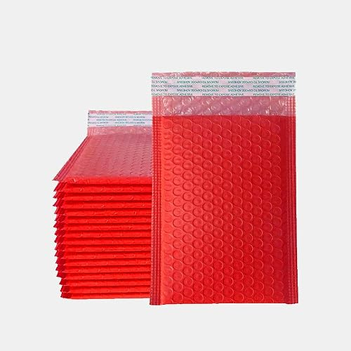 Luftpolstertaschen, 30 Stück, Kurierumschläge, Versandtaschen, kleine Unternehmen, Postversand, Lieferung, Paket, Verpackung, Großhandel, Rot, 18 x 27, 30 Stück