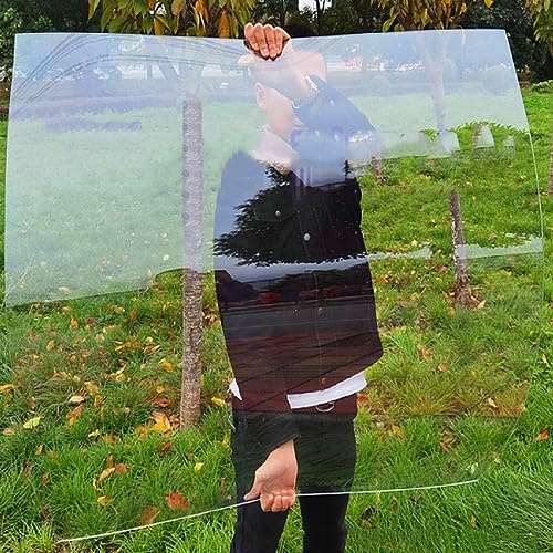 Plaque Acrylique Transparente Feuille De Plastique En Polycarbonate,Panneau D'endurance De 1mm,Antichoc et résistant aux UV Couverture de Toit,pour Jardin,Serre,Abri de Voiture (0.8x1m)
