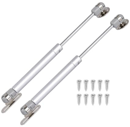 JZK Lot de 2 vérins hydrauliques à gaz 100 N pour porte battante lourde, support de couvercle à fermeture douce pour grand couvercle de boîte à jouets, porte de placard, coffre de rangement
