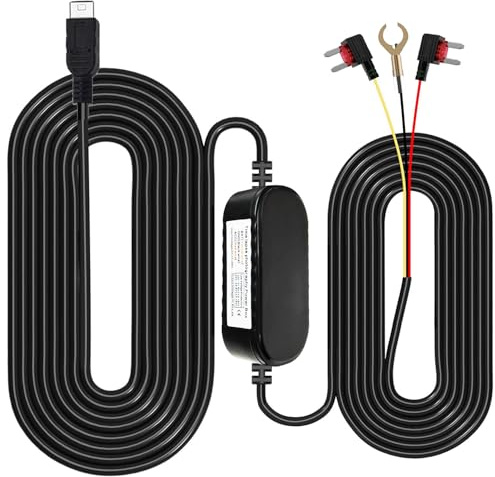 Gebildet Micro-USB-Anschluss, fest verdrahtetes Kit für Dashcam für 24-Stunden-Parküberwachung, wandelt 12V-24V in 5V/2.5A, Ladegerät für Auto-Dashcam, 320cm Kabel-Set, Niederspannungsschutz