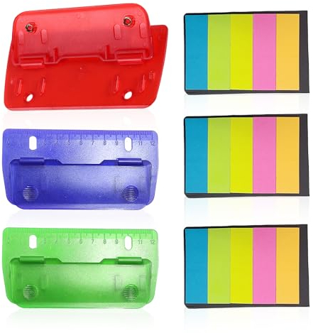 3 Stück Tragbarer Locher, Presslocher, Doppelloch-Minilocher, Taschenlocher, Ordnerlocher Für Schule, Büro, Zuhause (Blau, Rot, Grün)