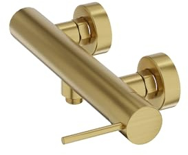 Lavita Orion Duscharmatur in gebürstetem Gold Mischbatterie Dusche Hochwertiger Messingkörper Duscharmaturen Elegantes Design