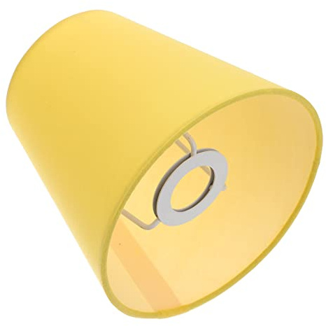 Mikikit Lampenschirm Stoff Gelb 5.51 X 5.51 X 5.12 in Lampenabdeckung Für Deckenlampe Tischlampe Und Stehlampe Weiches Licht Staubschutz Einfache Montage