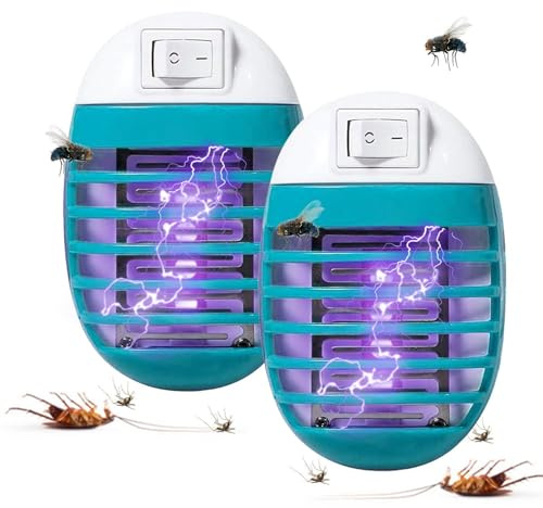 Trappola elettrica per mosche – Lampada LED plug-in | Fly Zappers lampada a luce a LED a collegamento, trappole per moscerini di frutta, trappole per moscerini, luce potente trappola per mosche