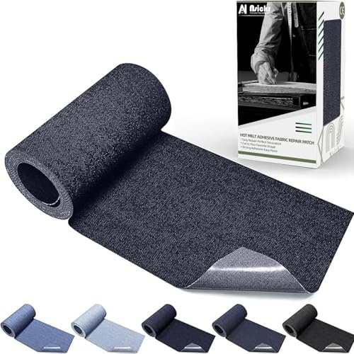 Nsickr - Parches Jean para planchar por dentro y por fuera. Varios tonos de azul. Kit de reparación de jeans. Kit de reparación de ropa. Adhesivo fuerte. Varias especificaciones (azul, 8 × 153 cm)
