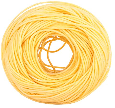 Nimomo 2mm Mecha de cáñamo orgánico, Mecha de Vela Cera Abejas Natural con Recubrimiento Nature Perfumada 200 Pies DIY (Amarillo)