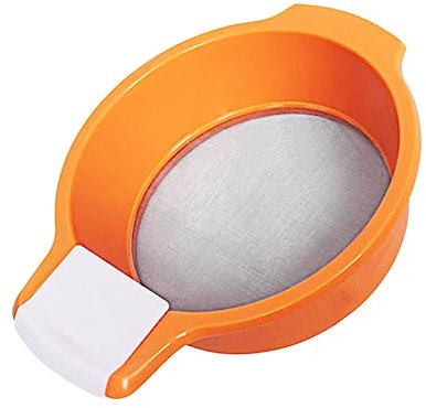 TOPBATHY Mehlsiebe Erdsieb Robustes Edelstahl-netzsieb Zum Backen Und Gärtnern Handschaber Orange