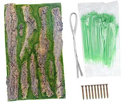 Cabilock 1satz Emulierter Baumrinden-Hintergrund Für Aquarien Und Terrarien Dekorative Rinde Lifelike Design Für Fische Schildkröten Und Reptilien Natürliche Habitatgestaltung