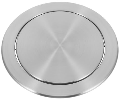 Cabilock Edelstahl Mülleimer Mit Klappdeckel Für Arbeitsplatte Integrierter Schwenkdeckel Platzsparendes Küchenzubehör Robuste Abdeckung Für Müllbehälter