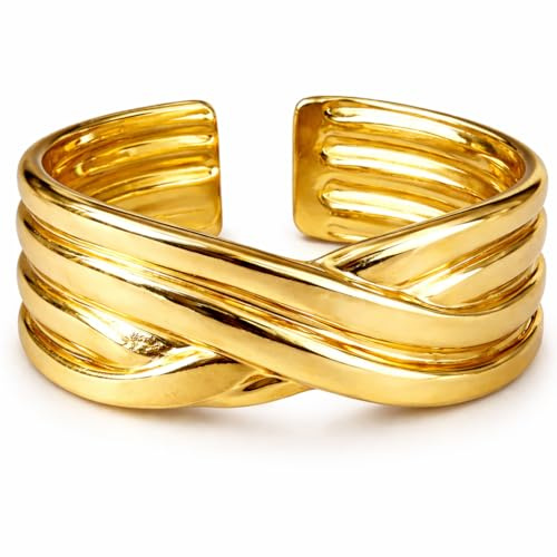 Positiva Jewelry Vergoldeter 18K Verstellbarer Ring – Wasserfest, Langlebig & Modern – Damen Schmuck