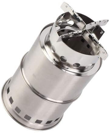Stainless Steel Wood Burning Stove, Portable Gasifier for Outdoor Cooking