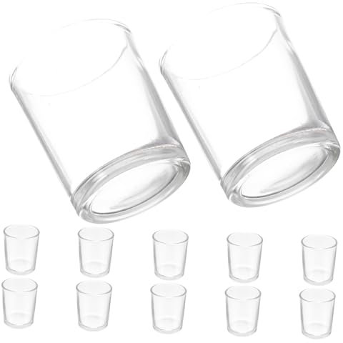 Ciieeo 12 Piezas Vasos Transparentes Pequeños para Cerveza Uso Doméstico para Bares y Reuniones Familiares Fácil de Limpiar