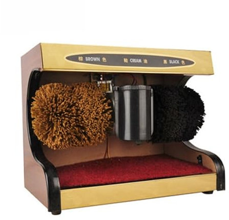 Limpiador de zapatos eléctrico, cepillo pulidor de zapatos for el cuidado de la suela, pulido automático, máquina de limpieza con brillo de cuero,Herramientas mecánicas(Soft brush Gold)