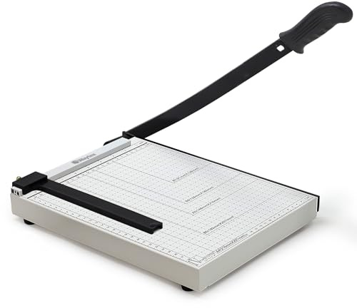 A4 Lever Paper Cutter for Cutting Paper, Cardboard and Laminated Sheets – 8 Sheet Capacity – Cutting Length 30 cm, Solid Metal Base