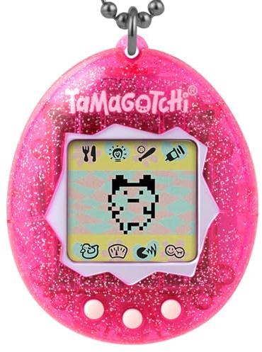 Bandai – Tamagotchi Original Color Collection Pink – virtuellt elektroniskt djur – interaktiv leksak på italienska – Tamagotchi rosa – leksak för barn från 8 år och äldre – 46007