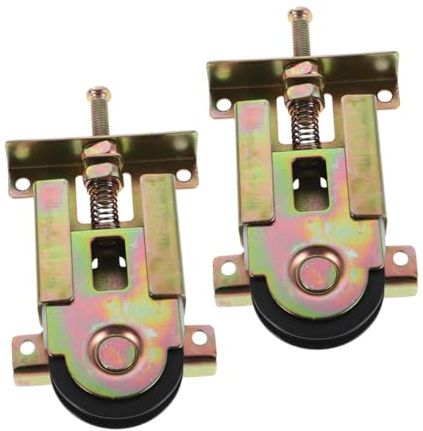 Roulettes Métal pour Roulement à Billes M6 40mm, Porte Coulissante | 2 Pièces, Réglage Central par Vis, Glissement Silencieux et Fluide, Montage Bas à Rainure