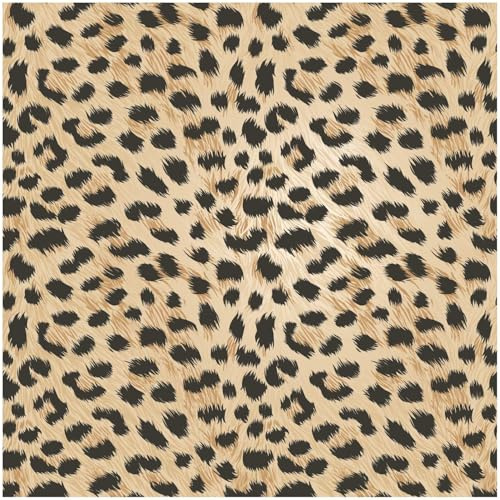 Full Roll - Fur Natural Animal Print Wallpaper - Kids Room Bedroom Living Room - Feature Statement Wall Washable Peelable - 10.05m x 53cm Roll - Contemporary Versatile Leopard Print