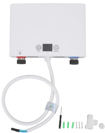 KIMISS Calentador de Agua Electric de 220 V sin Tanque Calentador de Agua 5500W con G1/2 - Baño de Cocina Ideal, Soluciones para el Hogar de Ahorro de Espacio Reescrito