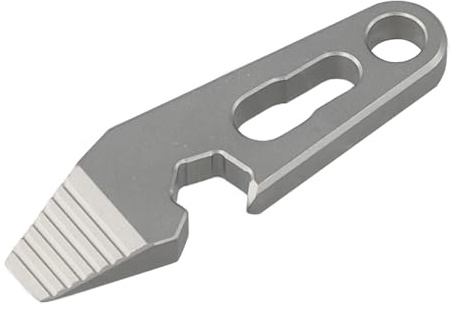 RichVibe Titanium Alloy Crowbar Keychain with Bottle Opener and Hex Screwdriver, Ultra-Light 5g Outdoor Camping Multi-Tool, Compact Gray EDC for Hiking, Travel and Everyday Carry