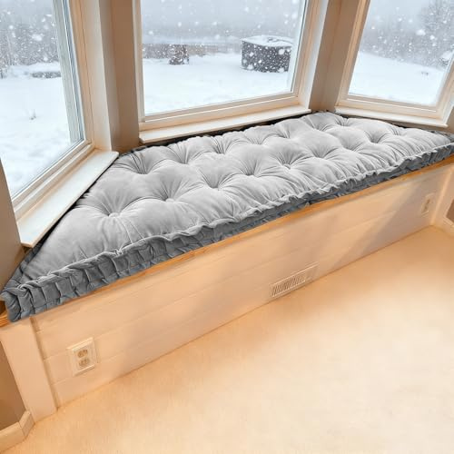 WLXFF Samt Bankauflage Bankkissen Stuhlkissen für Fensterbank Waschbar Abnehmbarem Sitzkissen 10 cm dick Sitzbank Kissen, Sitzauflage Bank, Sitzkissen Bank, Bankauflage,No4,200x50cm