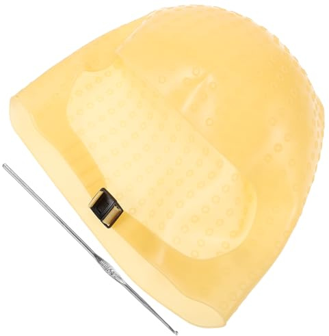 VILLCASE Cuffia Tintura Capelli in Silicone Riutilizzabile per Colpi di Sole Cappello Colorante Professionale Antigoccia per Uso Casa e Salone Attrezzo per Colpi di Sole Precisi e Sicuri