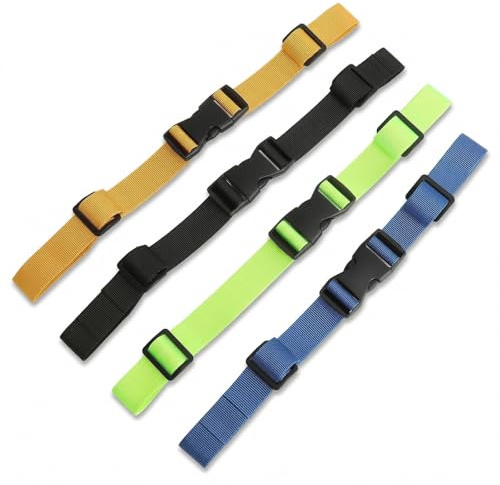 LOLANIUT Rucksack Brustgurt 4 Stück Verstellbar 20-40cm, Schnellverschluss | 4 verstellbare Brustgurte 20-40cm, 2.5cm breit. Mit Schnellverschluss, reißfestes Polyester. Für Wandern, Schule.