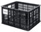 Basil Unisex – Erwachsene Crate M Fahrradkiste für den Vorderradgepäckträger, Black, 40 cm x 33 cm x 25 cm