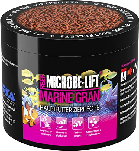 Alimento granulado Blando para Peces Marinos – ARKA Marine Gran 300 g / 500 ml – Potencia Color y Crecimiento – fórmula fría Ideal para acuarios Marinos