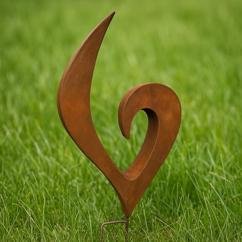 Zen Man Edelrost Gartenfigure Gartenskulpture Rost Gartendeko 031768 Handarbeit L36*B5*H60cm