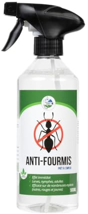TERRA NOSTRA - Spray Anti Fourmis - Triple Action Immédiate - Larve, Nymphe, Adulte - Compatible Agriculture Biologique - Fabriqué en France - 500ml