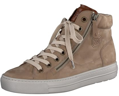 Paul Green Damen, Frauen High-Top Sneaker,Sportschuhe,Freizeitschuhe,Turnschuhe,Laufschuhe,schnürschuhe,high top Sneaker,Beige (JA),38 EU / 5 UK