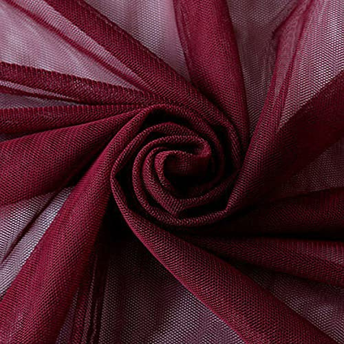 160 cm x 1 m in tulle, tessuto decorativo per matrimonio, compleanno, Natale, comunione, feste, cucito, veli da sposa, abito da sposa, runner da tavolo, tutù, gonne, fiocco, colore rosso vinaccia