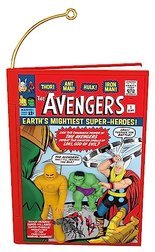 Hallmark Keepsake julprydnad 2023, Marvel Comics The Avengers 60-årsjubileum prydnad, superhjältegåvor