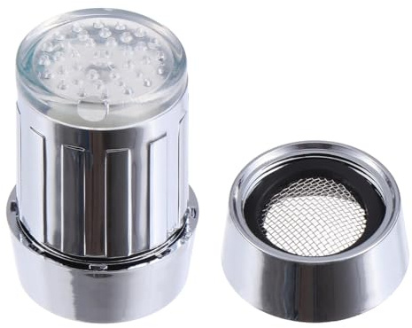 Yardwe 1 Pièces Robinet Lumineux Dirigé Robinet Qui Change De Couleur Lumière LED De D'évier De Lavabo De Salle De Bain d'eau Briller Filtre à Eau Aîné Plastique
