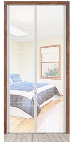 Verdickter Katzenschutz, Katzenschutz-Balkontür for Wohnzimmer, Schlafzimmer, Küche, Terrasse, Hunde- und Katzenschutztür mit Reißverschluss (Color : Silver, Size : 95x220cm)