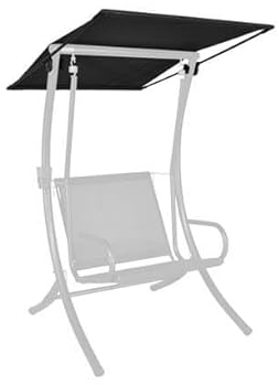 ANGERER Freizeitmöbel GmbH Hollywoodschaukel Sonnendach - passend für viele 1-Sitzer Hollywoodschaukeln - Schaukeldach Made in Germany (Primetex dunkelgrau, 100 x 145 cm)