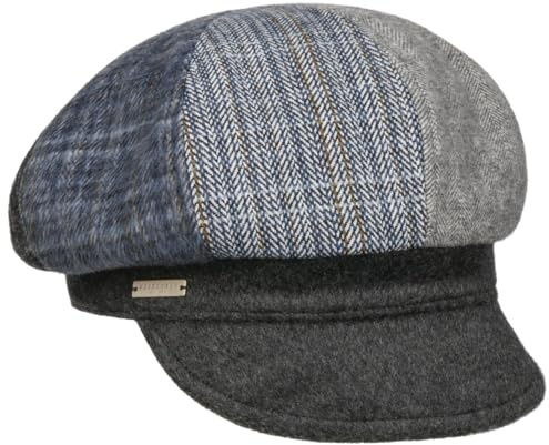 Seeberger Lanvesta Patchwork Ballonmütze Schirmmütze Schildmütze Damencap Damen - mit Schirm, Futter, Futter Winter Herbst-Winter - One Size anthrazit