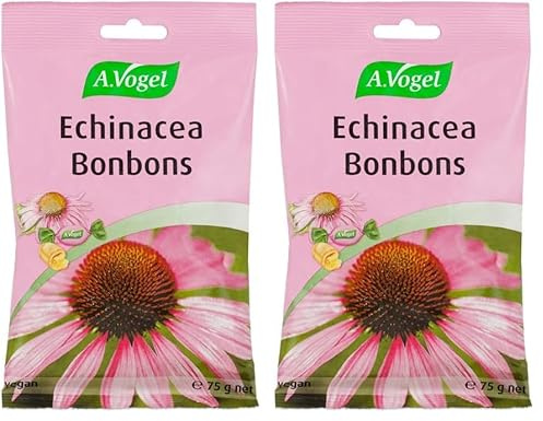 Echina-C Bonbons | Caramelos rellenos de equinácea, grosella negra y acerola | 75 gr | A.Vogel (Paquete de 2)