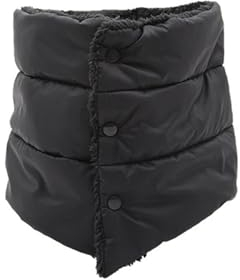 YUKORT Winter-Strickschal FüR MäNner Modedesign dicker Hals warmer Kopfschal Unisex Winterschals wasserdichter warmer Samtschal Outdoor-Daunenschal Schal Herren (Color : Black, Size : 60-80CM)