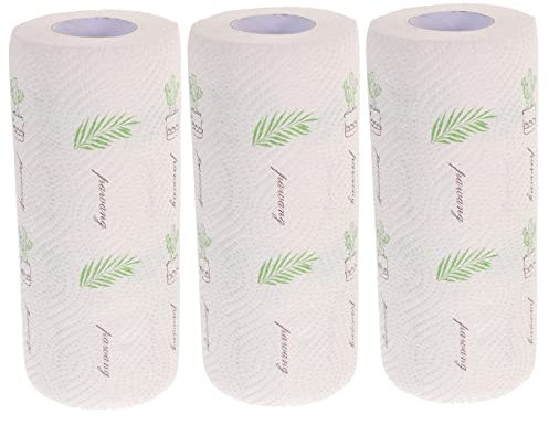 JECOMPRIS 3rouleaux Papier Absorbant Huile Lot De Papier Anti-graisse Avec Motifs Chic Pour Cuisine Pour Essuyer Et Nettoyer Les Taches Alimentaires