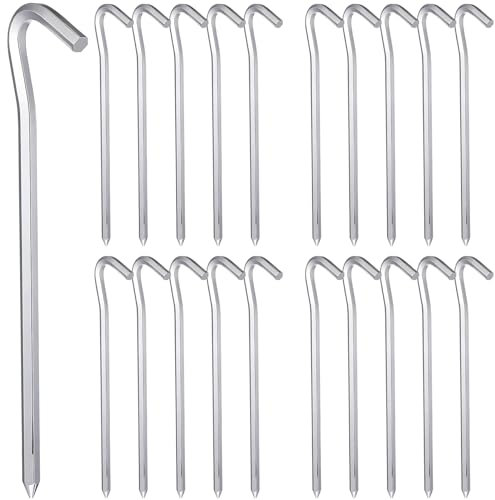 Toddmomy 20piezas Clavijas De Tienda De Campaña Unidades Gancho Varillas Hexagonales para Camping Jardín y Patio Clavijas Resistentes para Suelo