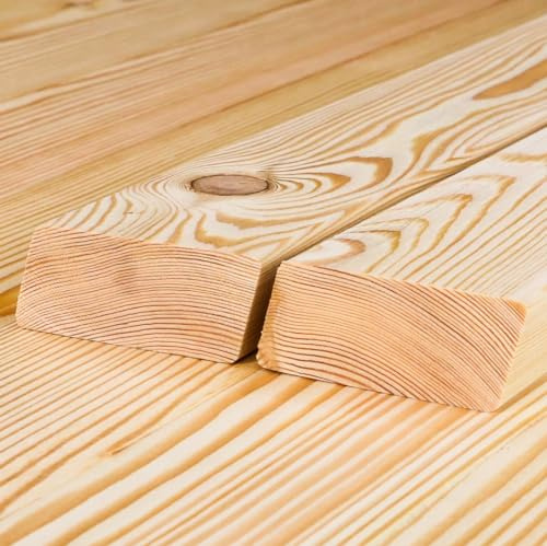Rhombusleisten 15° Sibirische Lärche Fassadenprofil 28x70x1500mm (Länge 1.5m) 12-er Pack