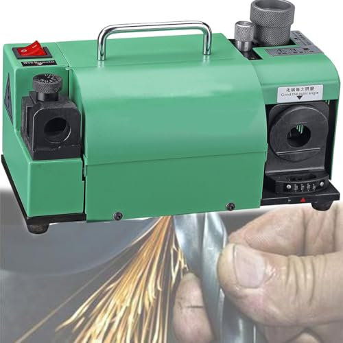 GYQSSD Affilatrice per Punte da Trapano, Affilatrice per Punte da Trapano, Affilatrice Portatile per Punte da Trapano da 3-13 Mm, Affilatrice per Punte da Trapano Portatile con 11 Pinze,Green