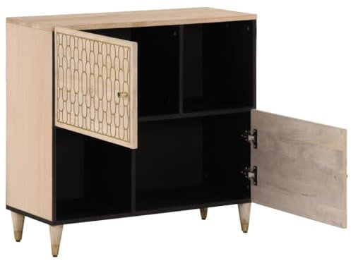 HETFTJN Dresser Flur Möbel Barschrank Vitrinenschrank - Beistellschrank 80x33x75 cm Massivholz Mango für Flur Wohnzimmer Schlafzimmer Büro