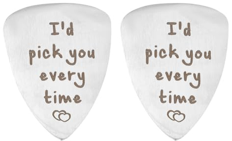 KAILIKETIY 2stücke Edelstahl Gitarren-picks Für Folk Und Bassgitarre Leicht Tragbar Ergonomisches Design Für Komfortables Strumming Hochwertige Langlebige Plectrums Für Musiker